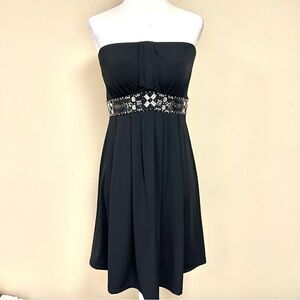 White House Black Market black strapless dress  Sz 2